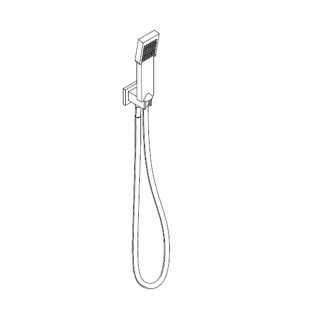 Artos Flexible Hose Shower Kit with Integrated Water Outlet and Handshower Holder, Brushed Nickel