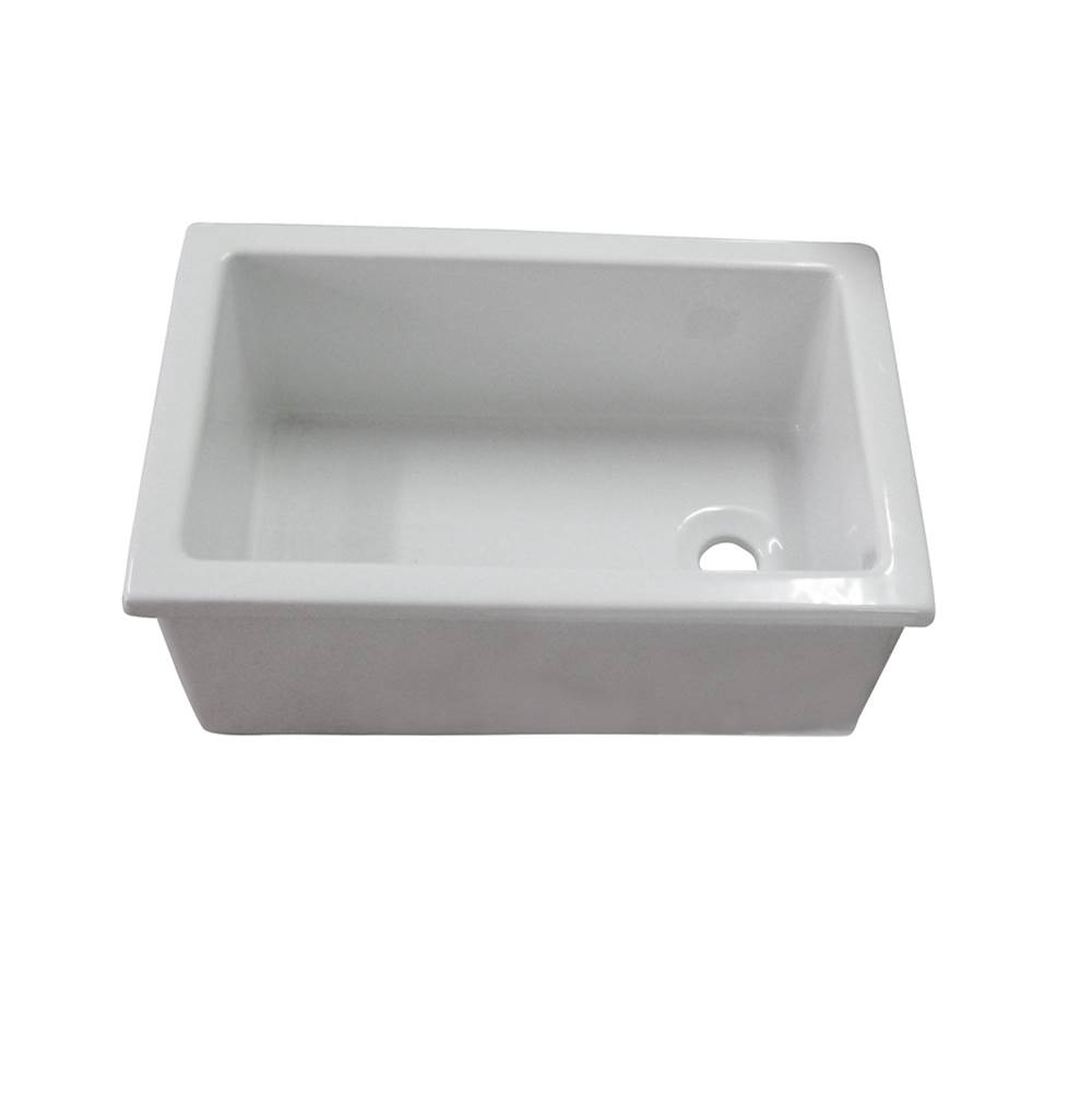 Barclay Utility Sink, 23'' x 15'', Fire Clay, White