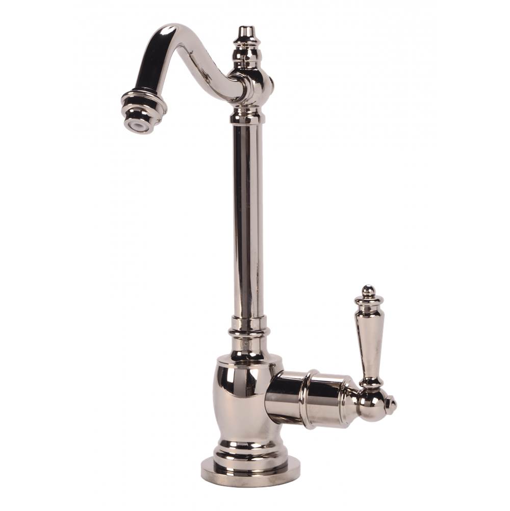 AquaNuTech Traditional Hook Spout Cold Only Filtration Faucet-Polished Nickel