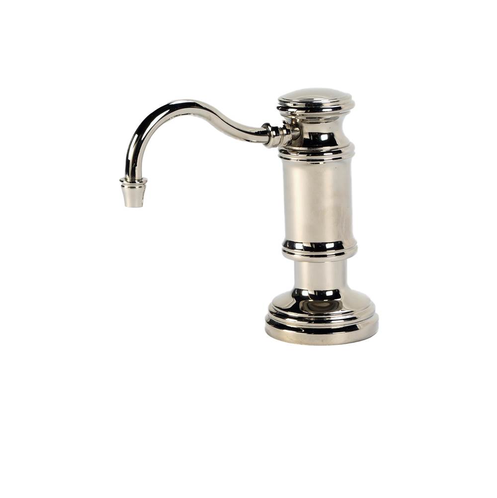 AquaNuTech Traditional Soap/Lotion Dispenser w/Hook Spout-Polished Nickel
