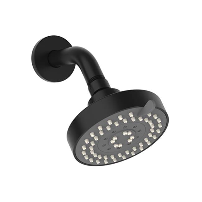 Crosswater London Modern Multi-Function Shower Head With Arm & 5 Different Flanges, Matte Black