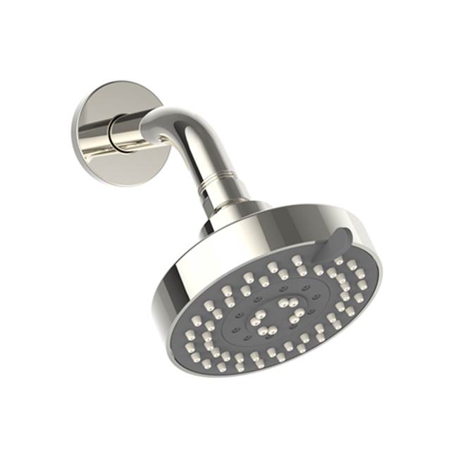 Crosswater London Modern Multi-Function Shower Head With Arm & 5 Different Flanges, Polished Nickel