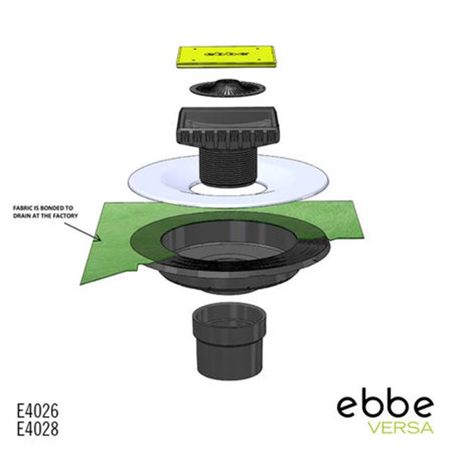 Ebbe Ebbe VERSA-ABS Drain Bundle - (VERSA-ABS-Drain Base and Ebbe Square Riser)