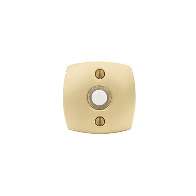 Emtek Brass Doorbell, Modern Rosette, US4