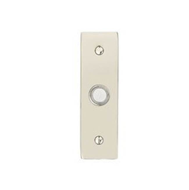 Emtek Stretto Brass Doorbell 1-1/2'' x 5'', US10B