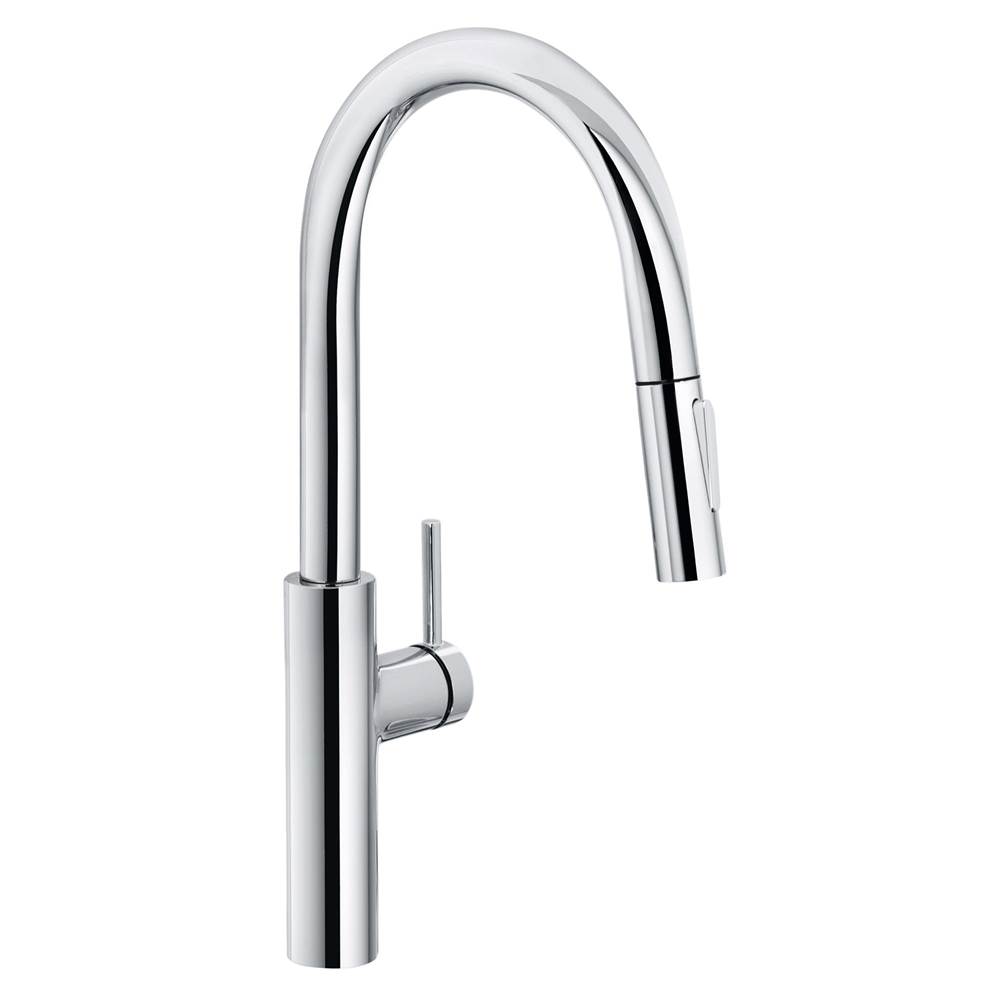 Franke Pescara 17-inch Single Handle Pull-Down Kitchen Faucet in Polished Chrome, PES-PD-CHR