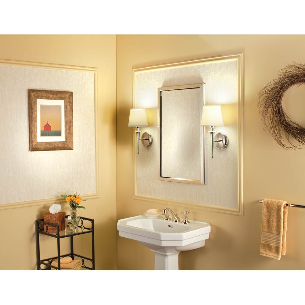 GlassCrafters Trinity 24'' x 36'' Decorative Framed Mirror in Brushed Bronze