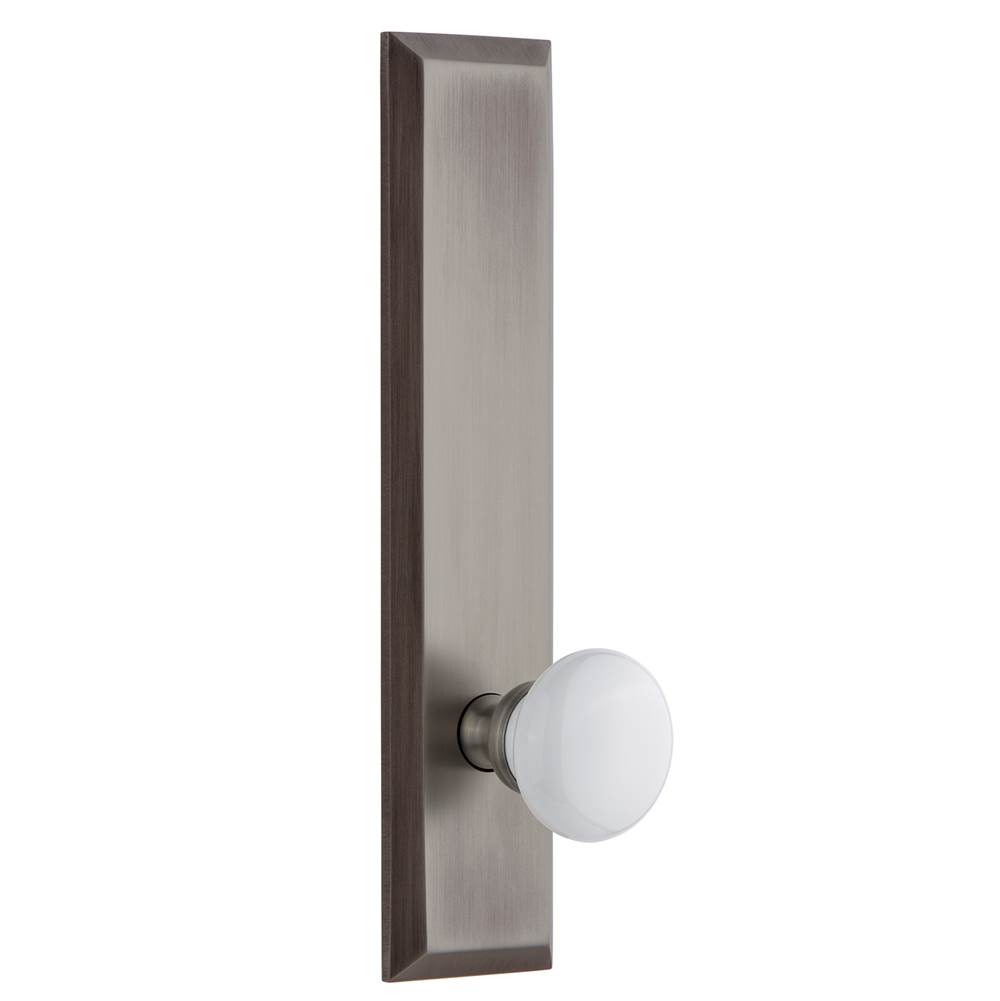 Grandeur Hardware Grandeur Hardware Fifth Avenue Tall Plate Dummy with Hyde Park Knob in Antique Pewter