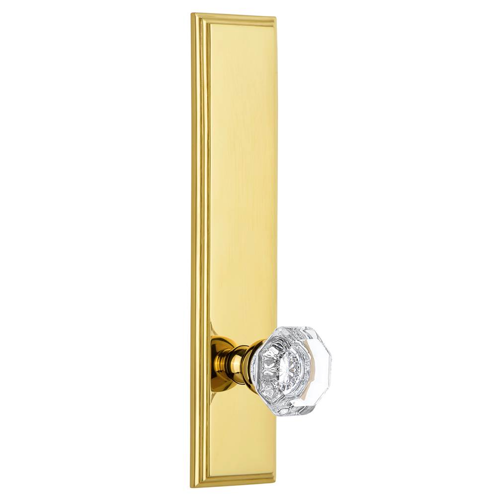 Grandeur Hardware Grandeur Hardware Carre'' Tall Plate Dummy with Chambord Knob in Lifetime Brass