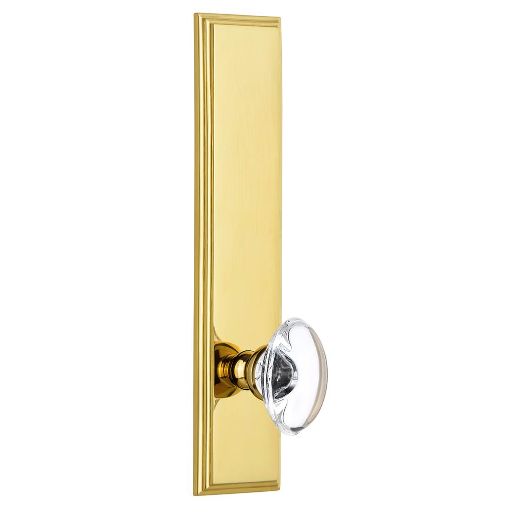 Grandeur Hardware Grandeur Hardware Carre'' Tall Plate Dummy with Provence Knob in Polished Brass