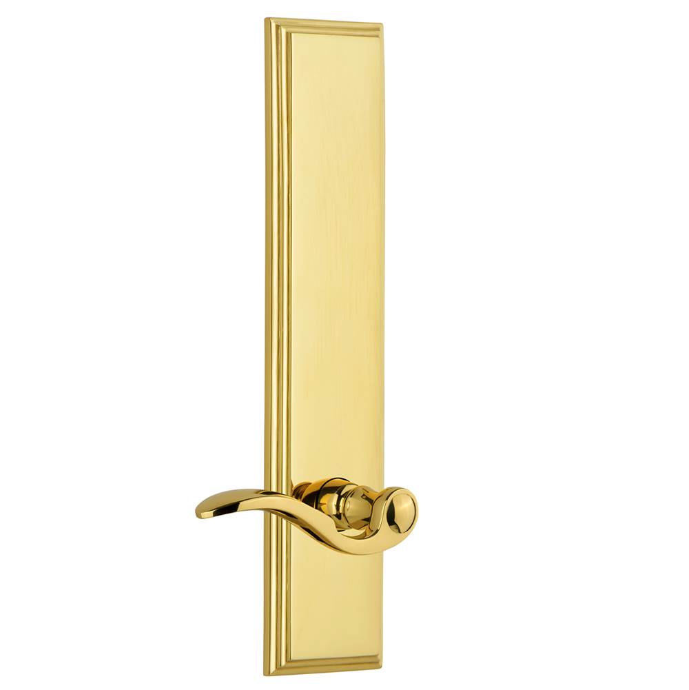 Grandeur Hardware Grandeur Hardware Carre'' Tall Plate Double Dummy with Bellagio Lever in Lifetime Brass