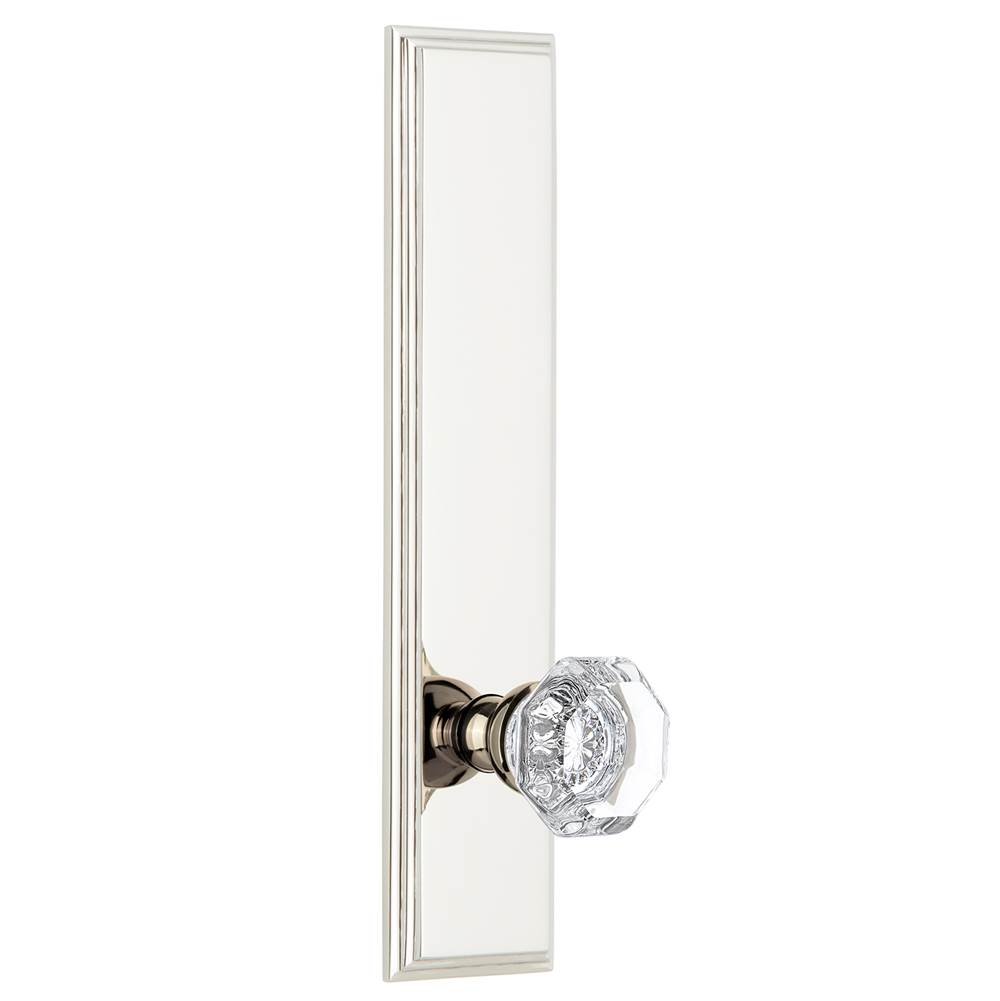 Grandeur Hardware Grandeur Hardware Carre'' Tall Plate Double Dummy with Chambord Knob in Polished Nickel