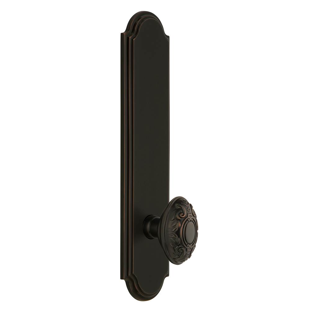 Grandeur Hardware Grandeur Hardware Arc Tall Plate Double Dummy with Grande Victorian Knob in Timeless Bronze