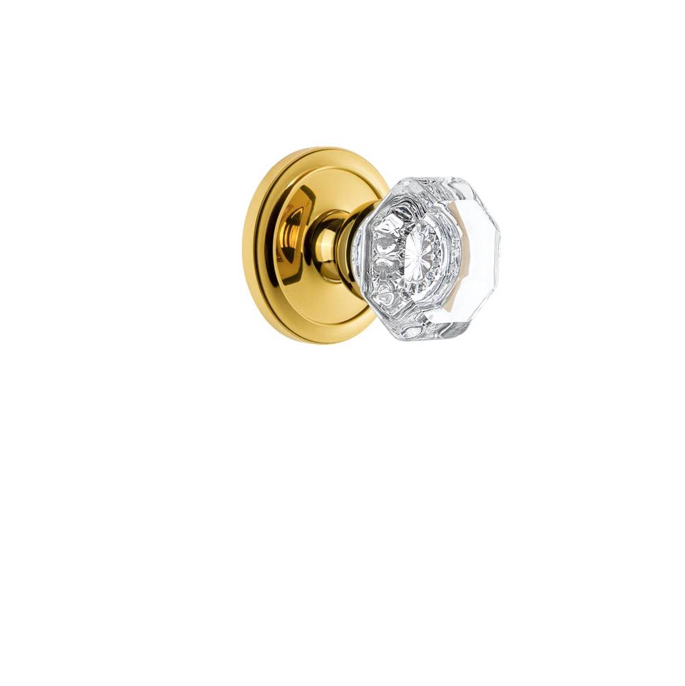 Grandeur Hardware Grandeur Circulaire Rosette Double Dummy with Chambord Crystal Knob in Lifetime Brass