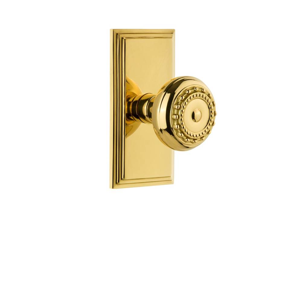 Grandeur Hardware Grandeur Carre Plate Dummy with Parthenon Knob in Polished Brass