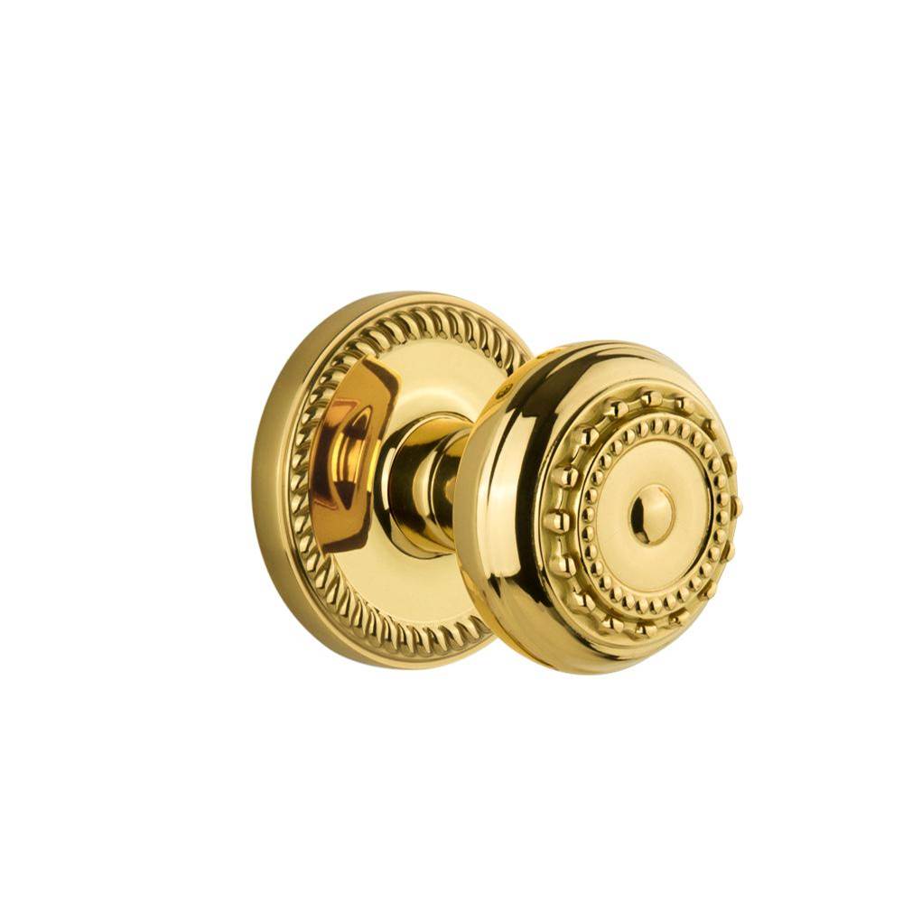 Grandeur Hardware Grandeur - Dummy Knob - Newport Rosette with Parthenon Knob in Polished Brass