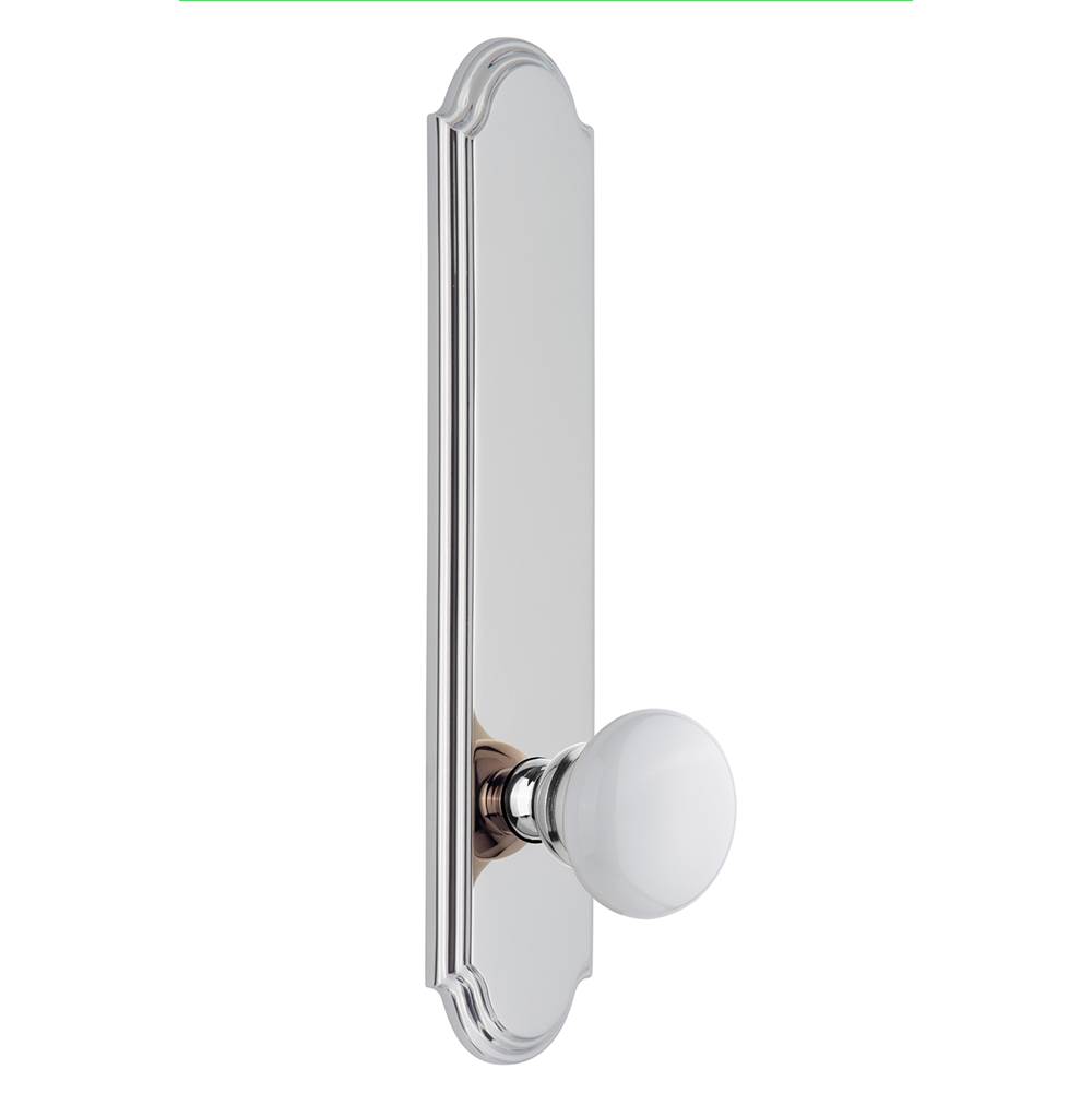 Grandeur Hardware Grandeur Hardware Arc Tall Plate Privacy with Hyde Park Knob in Bright Chrome