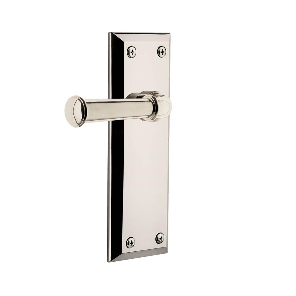 Grandeur Hardware Grandeur Hardware Fifth Avenue Tall Plate Double Dummy with Georgetown Lever in Polished Nickel