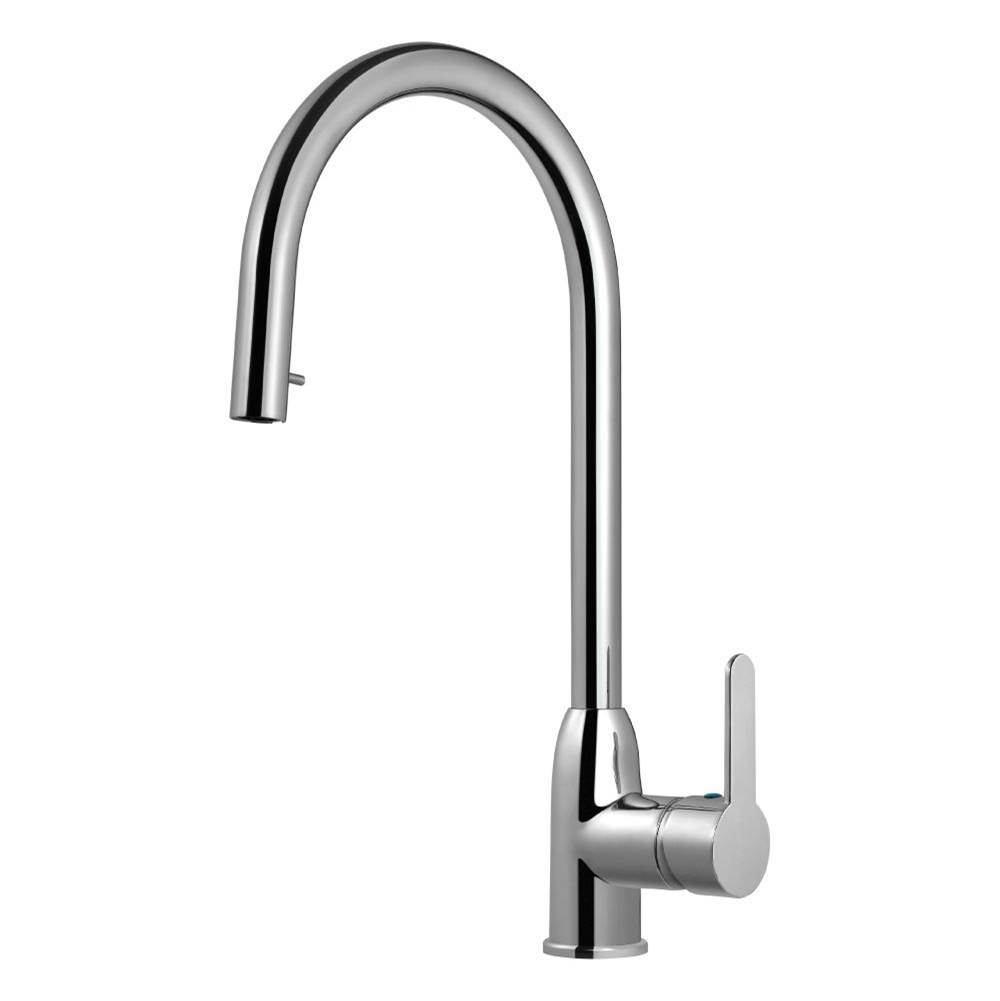 Hamat Dual Function Hidden Pull Down Kitchen Faucet in Polished Chrome
