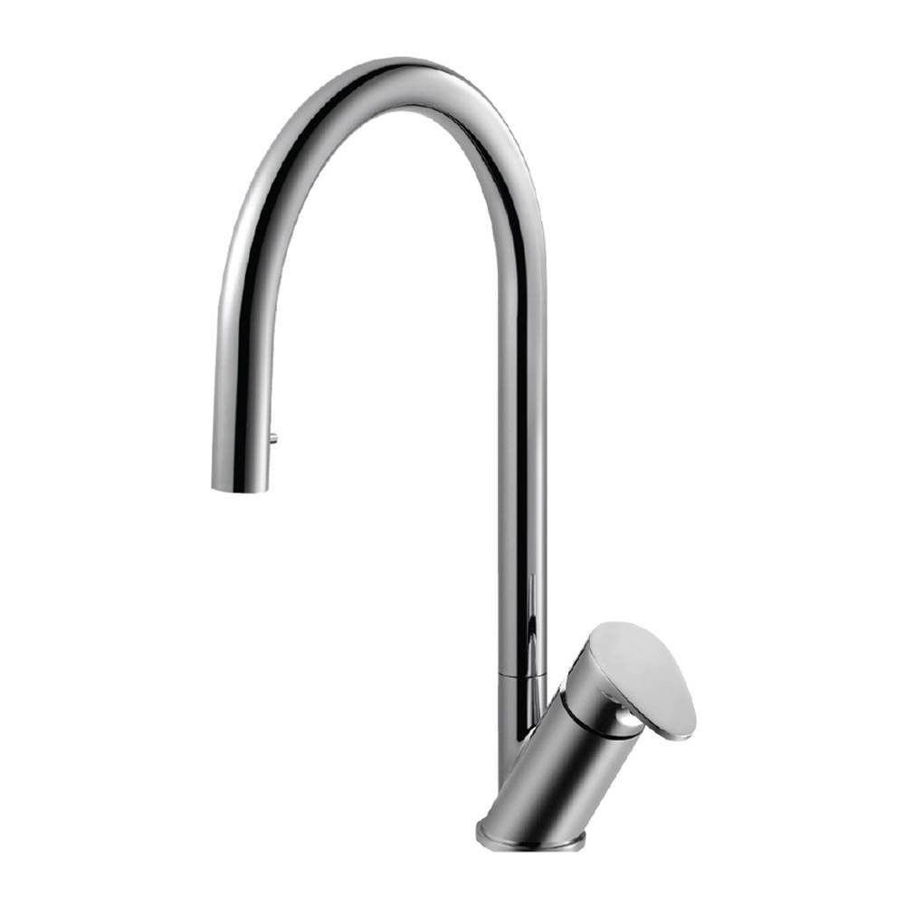 Hamat Single Function Hidden Pull Down Kitchen Faucet in Polished Chrome