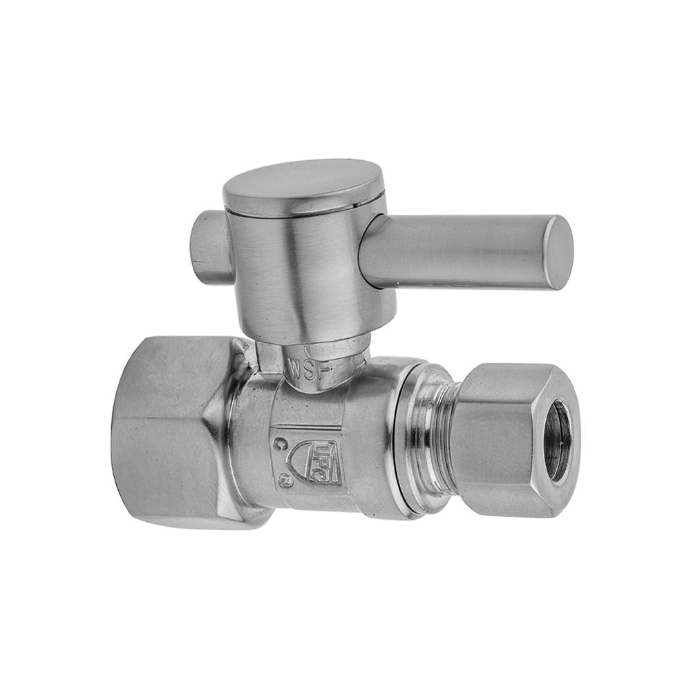 Jaclo Quarter Turn Straight Pattern 1/2'' IPS x 3/8'' O.D. Supply Valve with Contempo Lever Handle