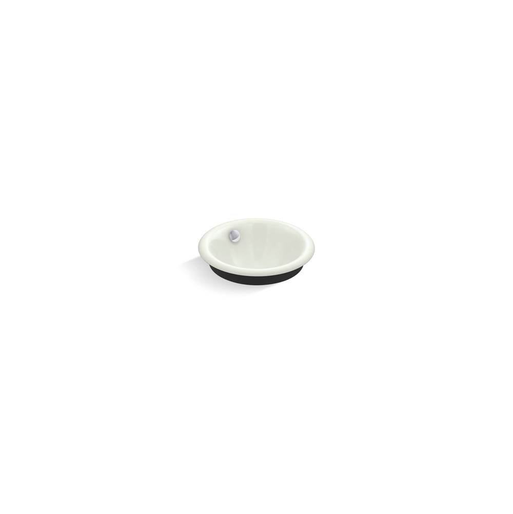 Kohler Iron Plains® Round Drop-in/undermount vessel bathroom sink with Iron Black painted underside