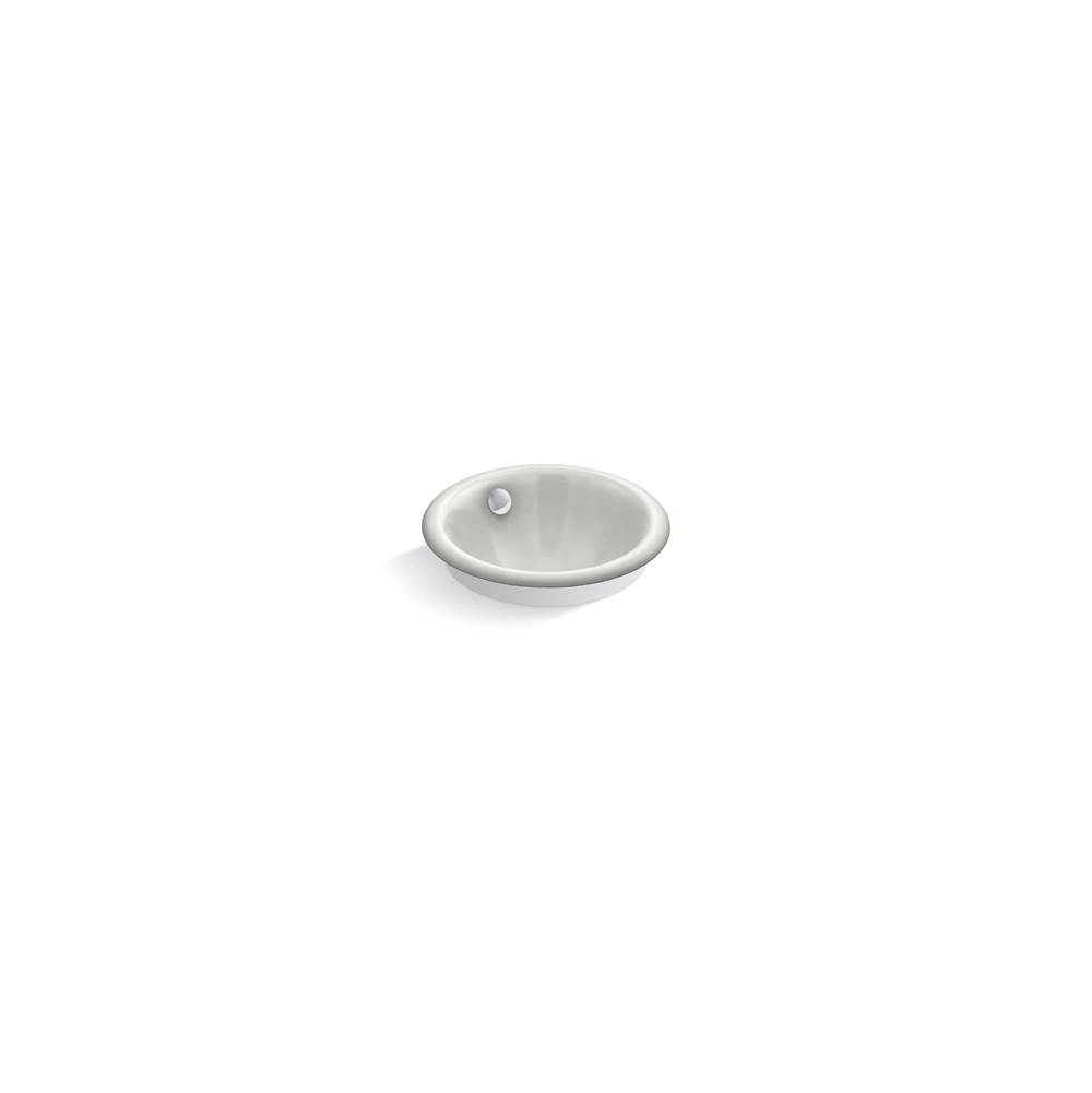 Kohler Iron Plains® Round Drop-in/undermount vessel bathroom sink with White painted underside