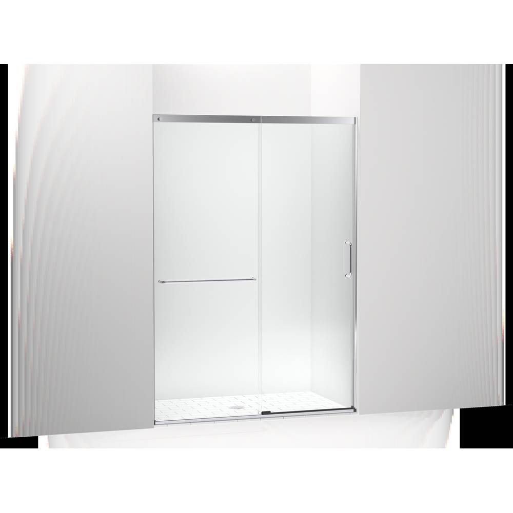 Kohler Elate™ Tall Sliding shower door, 75-1/2'' H x 50-1/4 - 53-5/8'' W, with heavy 5/16'' thick Crystal Clear glass