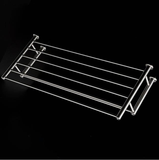 Lacava Wall-mount towel shelf with a towel bar made of stainless steel.W: 19 5/8'' D: 8 7/8''H: 4 3/8''