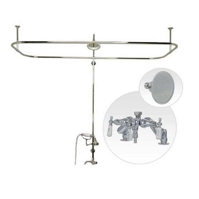 Maidstone Side Deck Mount Shower Kit with Down Spout Faucet Shower Enclosure Set
