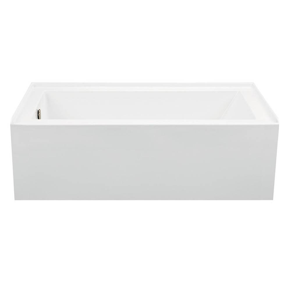 MTI Basics 60X32 White Left Hand Drain Above Floor Rough In Integral Skirted Air Bath W/ Integral Tile Flange-Basics