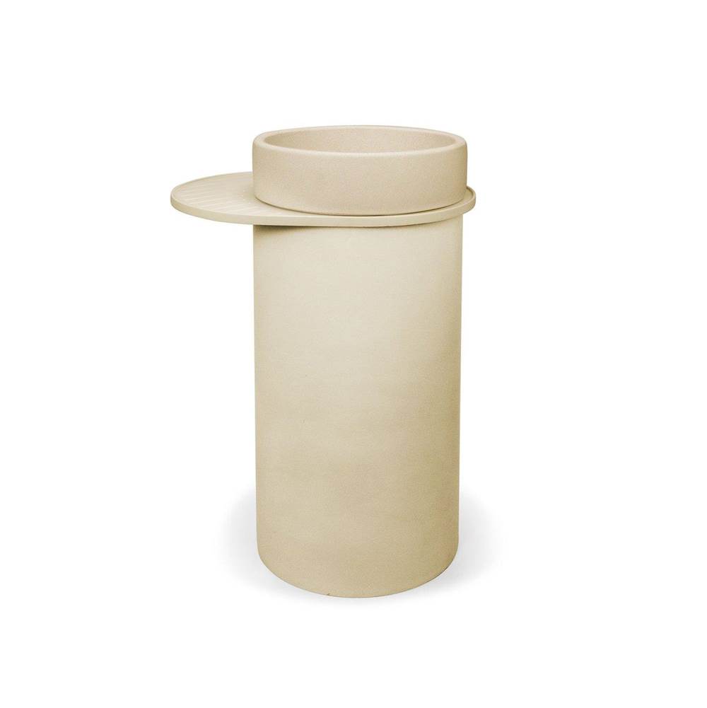 Nood Co. Cylinder with Tray - Bowl Basin (Custard,Ivory)