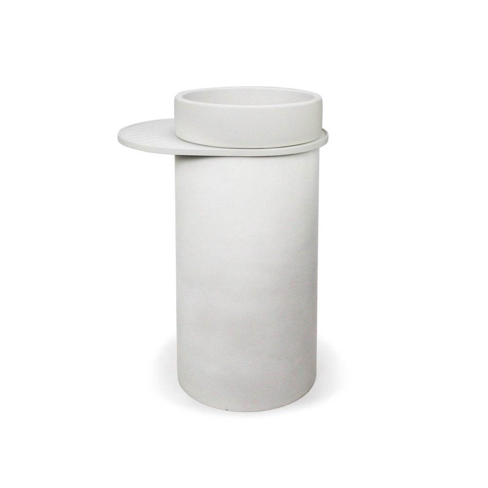 Nood Co. Cylinder with Tray - Bowl Basin (Ivory,Sky Gray)