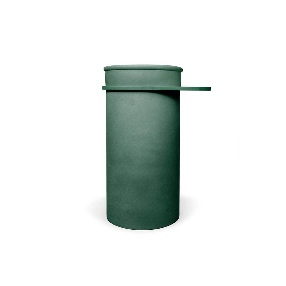 Nood Co. Cylinder with Tray - Tubb Basin (Teal,Pastel Peach)