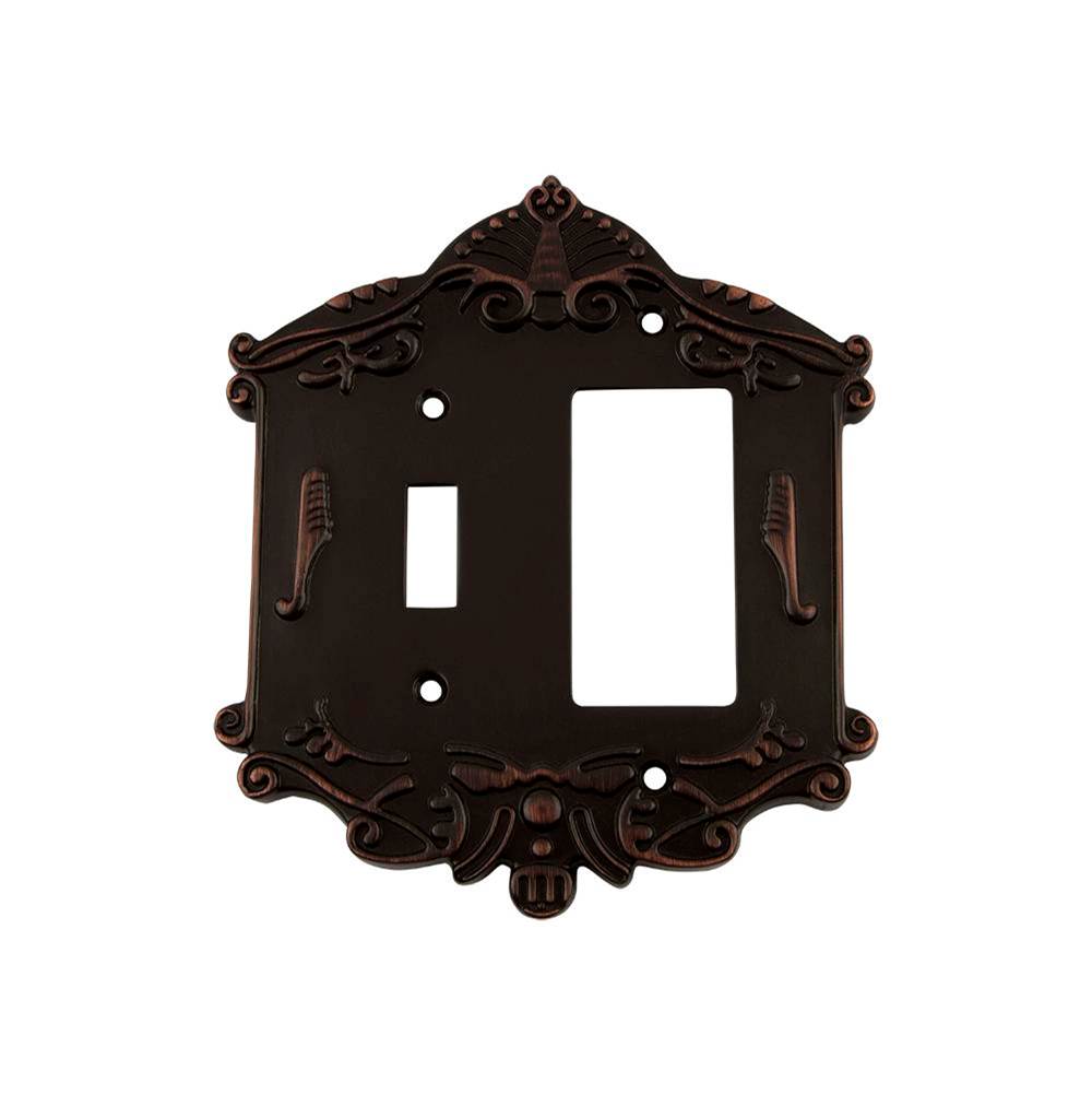 Nostalgic Warehouse Nostalgic Warehouse Victorian Switch Plate with Toggle and Rocker in Timeless Bronze