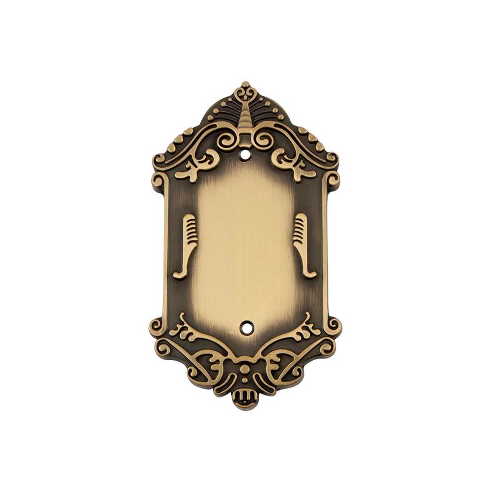 Nostalgic Warehouse Nostalgic Warehouse Victorian Switch Plate with Blank Cover in Antique Brass