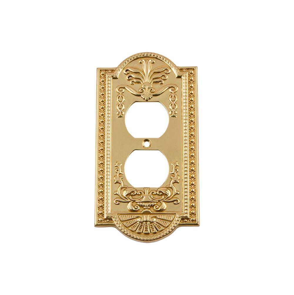 Nostalgic Warehouse Nostalgic Warehouse Meadows Switch Plate with Outlet in Polished Brass