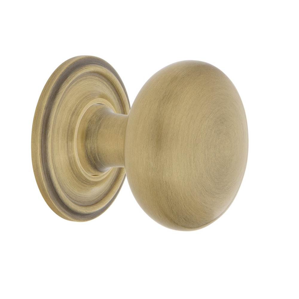 Nostalgic Warehouse Nostalgic Warehouse New York Brass 1 3/8'' Cabinet Knob with Classic Rose in Antique Brass