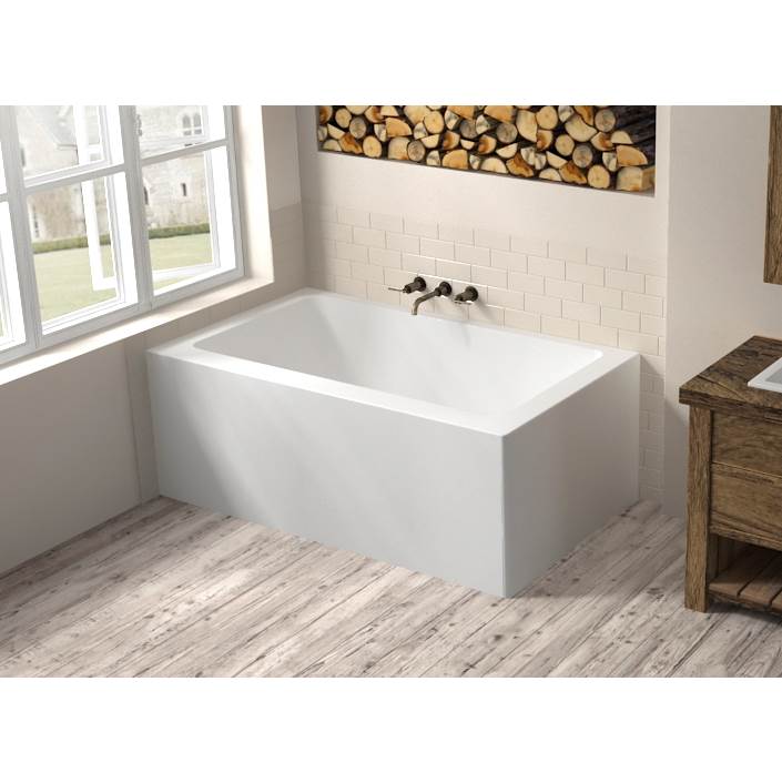Oceania Baths Loft 2 Sides 60 x 31, ComfortAir Bathtub, Glossy White