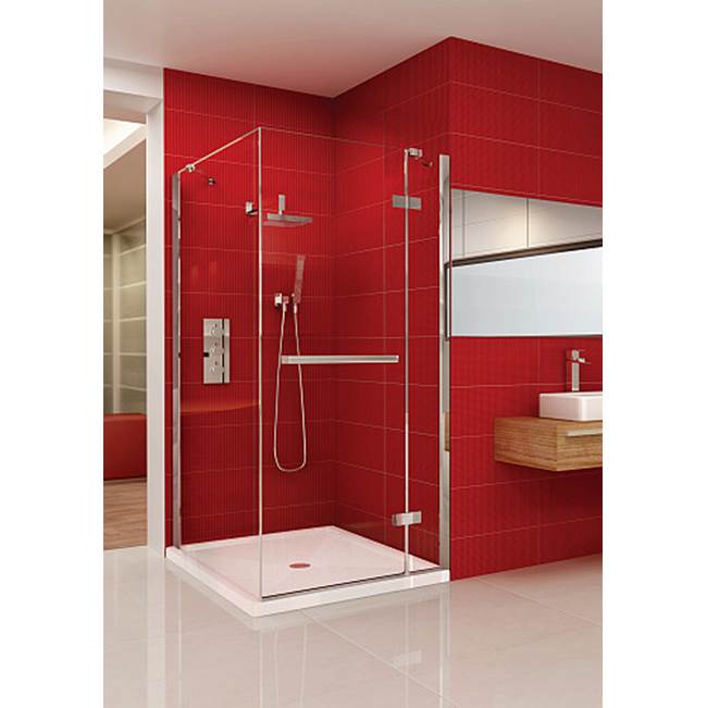 Oceania Baths California Pivoted 42 x 42,  Shower Doors, Chrome