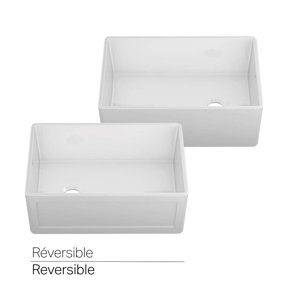 Prochef by Julien Proterra M40 Collection Farmhouse Sink With Single Bowl And Reversible Apron