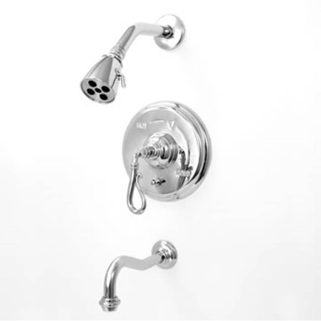 Sigma Pressure Balanced Tub & Shower Set Trim (Includes Haf And Wall Tub Spout) Bordeaux Polished Brass Pvd .40