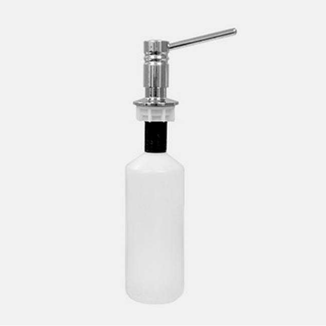 Sigma Soap / Lotion Dispenser With Plunger, Flange, And Bottle.  Solid Brass Plunger And Flange Polished Nickel Pvd .43