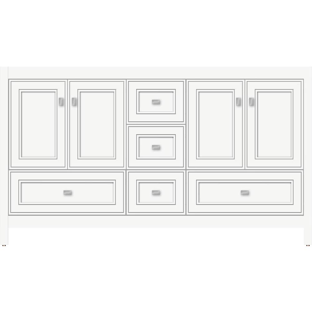 Strasser Woodenworks 60 X 21 X 34.5 Alki Essence Vanity Deco Miter Sat White Db