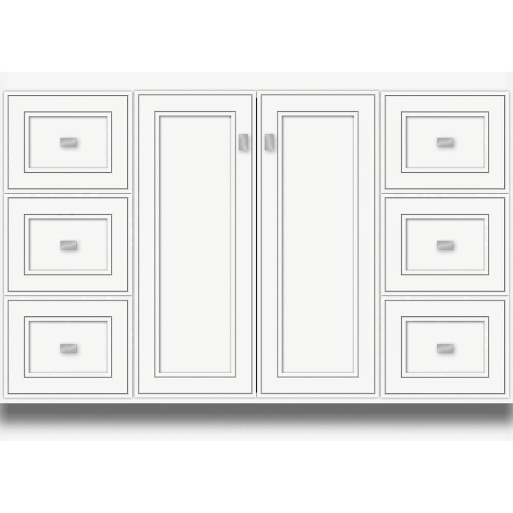 Strasser Woodenworks 48 X 18 X 34.5 Montlake View Vanity Deco Miter Sat White Sb
