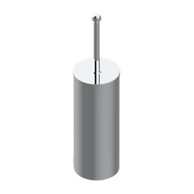 THG Metal Toilet Brush Holder With Brush With Cover Floor Mounted