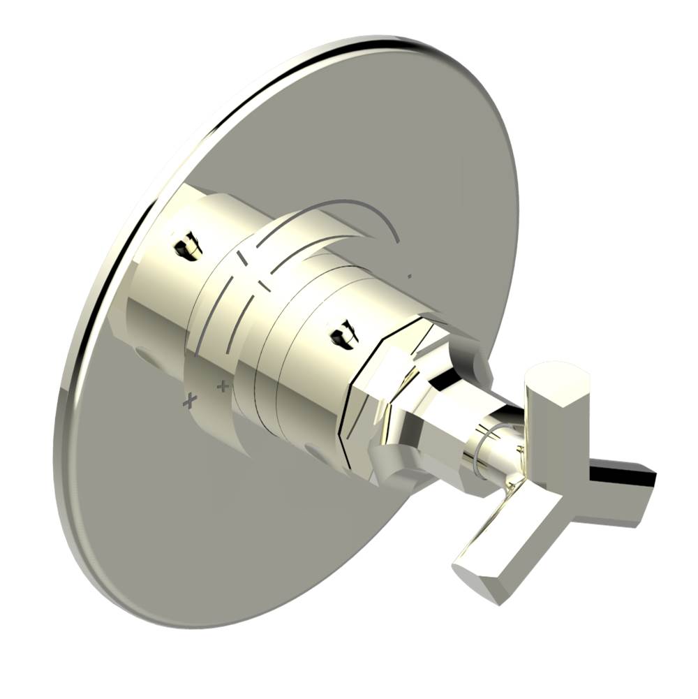 THG Trim for THG thermostatic valve, rough part supplied with fixing box ref. 5 200AE/US - Round plate model