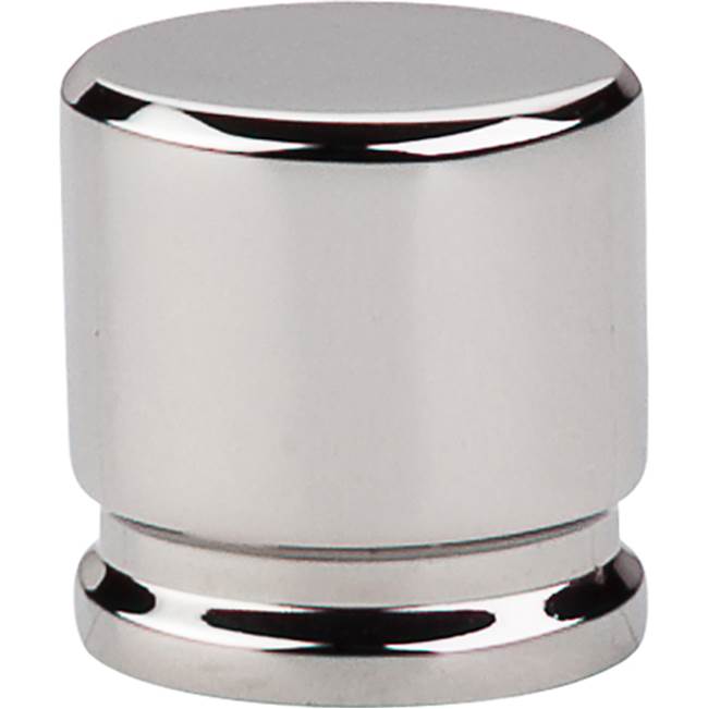 Top Knobs Oval Knob 1 1/8 Inch Polished Nickel