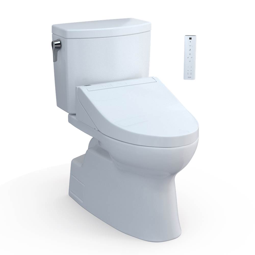 TOTO Toto® Washlet+® Vespin® II 1G® Two-Piece Elongated 1.0 Gpf Toilet And Washlet+® C5 Bidet Seat, Cotton White