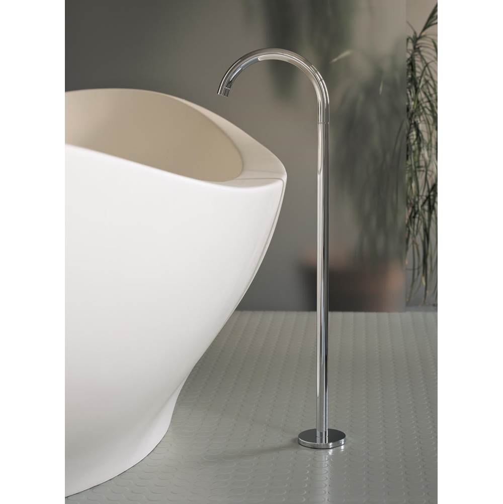 Vola 090Fm10 Floor-Mount Swivel Tub Spouts With Rosette-40'' Floor To Outlet